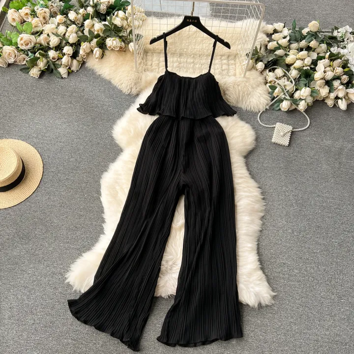 Vacation%20Loose%20Jumpsuit%20Strap%20Backless%20Thin%20Romper%20Streetwear%20Women%20INS%20One-Piece%20Outfit%20Beach%20Style%20Pleated%20Bodysuits%20-%20Image%202