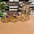 Delisoga 7 Pcs Glass Water Set, Premium Quality Glassware Water set in gift box 1pc of jug,and 6 pcs of glasses. 