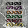6/12 Pack S-Shaped Hook Set for Bags, Double-Sided Aluminum Alloy Figure-Eight Buckle Bag Hook Accessories, Outdoor Multifunctional Backpack Hook, Suitable for Outdoor Camping, Hiking, Mountaineering, Water Bottle and Key Hanger. 