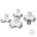 White PVC Joint Core DIY joint 3 way Joint 4 way uPVC water pipe PVC agriculture joint. 