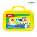 Kids Artist Oil Pastel colours pack of 12/24/36/48 colour sets with Free Sharpener and extra White pastel pencil like pastels. 