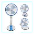 New Rechargeable Folding Table Fan with Led Light. 