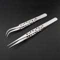 Industrial Tweezers Electronics Anti-static Curved Straight Tip Precision Stainless DIY Hand Tools Sets Forceps Phone Repair. 