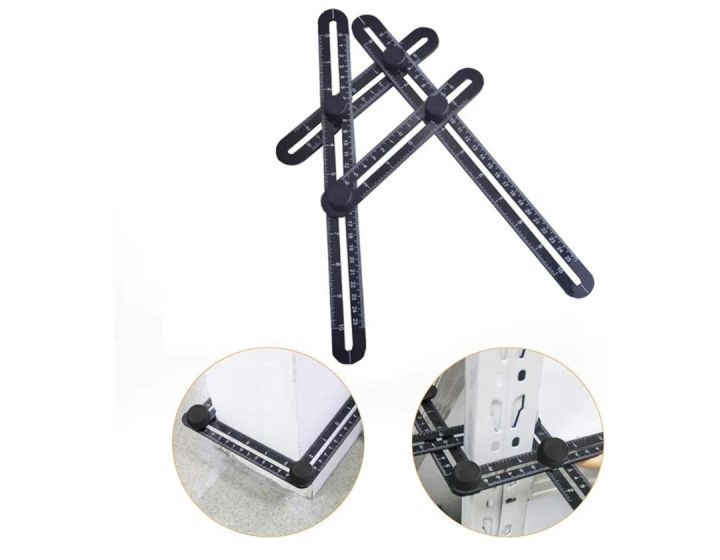 Fourfold Rular Multi-Function Measurement Four-fold Ruler Multi-Angle Ruler 4 Fold ...