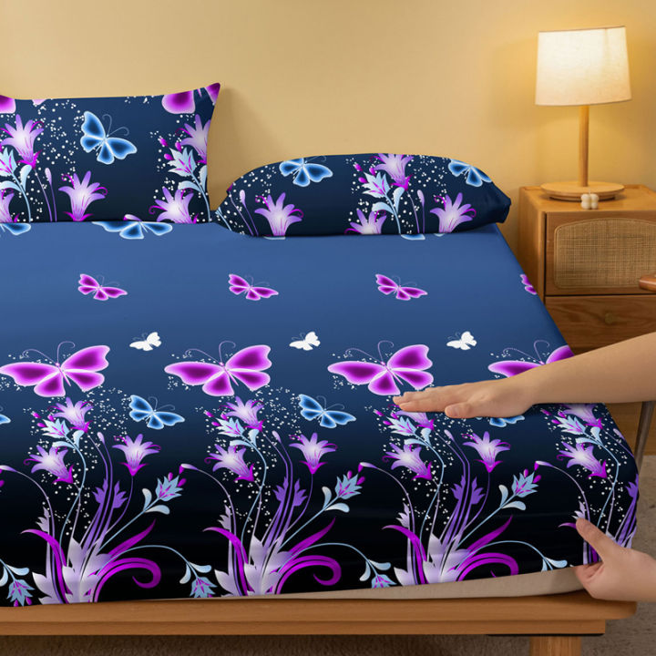 1%20Piece%20of%20Enchanting%20Dreams%20Pattern%20Frosted%20Bedsheet,%20Bedroom%20Printed%20Bedspread,%20Bedding%20(Excluding%20Pillowcases)%20-%20Image%203