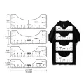 4 Pcs T Shirt Alignment Ruler Transparent Acrylic Alignment Graphics Ruler for Clothes Front Back Measurement Sewing Guide Tool. 