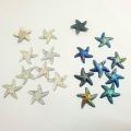 20 Pcs Plastic Star Fish Flower Shape, Beads FlatBack, 20 mm, With Holes. 