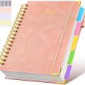Extra Large Hardcover Spiral Notebook - with Removable Dividers & Tabs, 300 Pages Faux Leather Cover,For School,Office,Planner. 