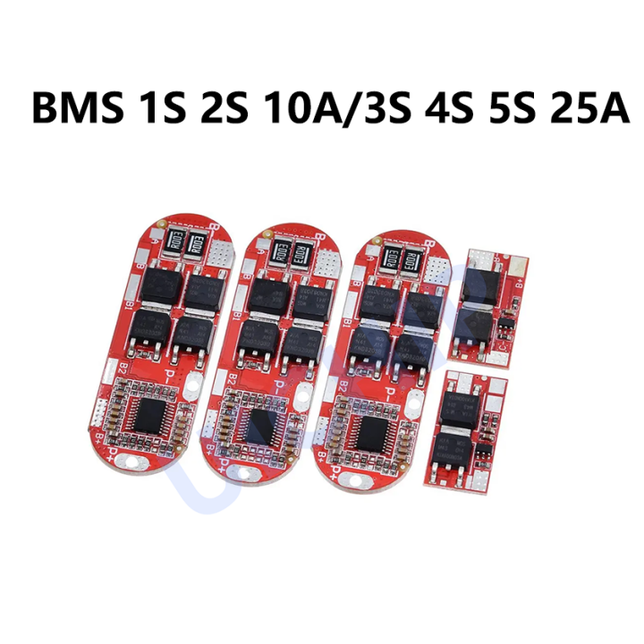 Bms 1s 2s 10a 3s 4s 5s 25a Bms 18650 Liion Lipo Lithium Battery