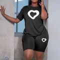 2026 Summer Hot Sale Women's Tracksuit O-Neck T-shirts Tight Shorts Urban Fashion Ladies Home Outdoor Casual Oufits. 