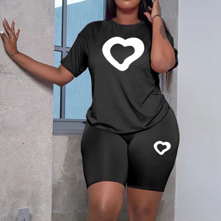 2026%20Summer%20Hot%20Sale%20Women's%20Tracksuit%20O-Neck%20T-shirts%20Tight%20Shorts%20Urban%20Fashion%20Ladies%20Home%20Outdoor%20Casual%20Oufits%20-%20Image%204
