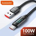 Huawei Honor Xiaomi Samsung Super Charge Fast Charging USB C Charger Data Cable Wire Cord 1m 2m  Toocki 100W USB Type C. 