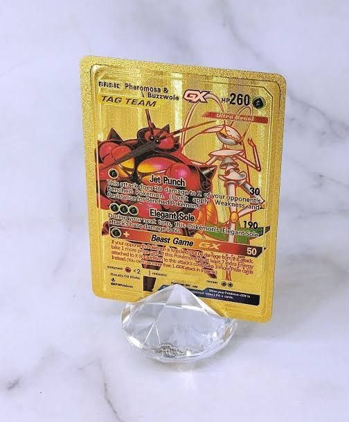 Pheromosa & Buzzwole GX Tag Team Gold Foil Pokemon Card