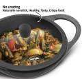 Hawkins Futura 2 Litre Cast Iron Kadhai, Naturally Nonstick Cast Iron Kadai with Glass Lid, Cast Iron Cookware for Kitchen, Black (CIK20G). 