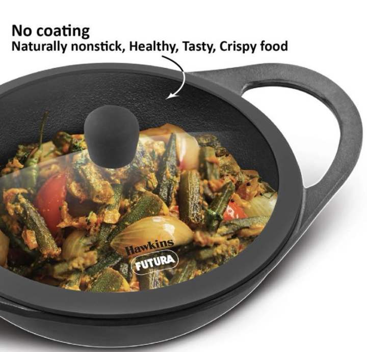 Hawkins%20Futura%202%20Litre%20Cast%20Iron%20Kadhai,%20Naturally%20Nonstick%20Cast%20Iron%20Kadai%20with%20Glass%20Lid,%20Cast%20Iron%20Cookware%20for%20Kitchen,%20Black%20(CIK20G)%20-%20Image%202