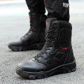 Men Waterproof Tactical Boots Army Shoes High Quality Male Military Outdoor Work Women Unisex Training Lace UpRapid Response.