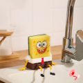 SpongeBob SquarePants Dish Washing Brush Sponge Kitchen Supplies Drain Rack Cleaning Dishes Brushes Reusable Scrub Scouring Pad. 