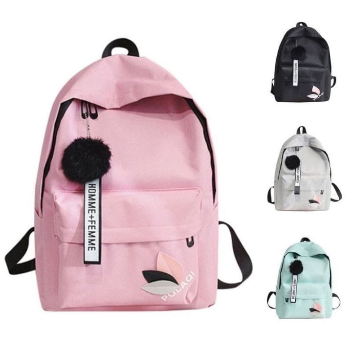 Women Casual Korean Style Canvas Backpack Travel Outing School Bag