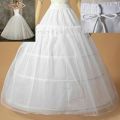 Cancan Skirt 4 Hoops Chinese Ghair 130 Inches, Adjustable Waist, White. 