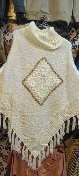 Ladies poncho sweater