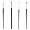 1 Set Of 4 Black Eye Detail Makeup Brushes Pony Hair Precision Eye Shadow Lying Silkworm Brightening Eyeliner Applicator Small.