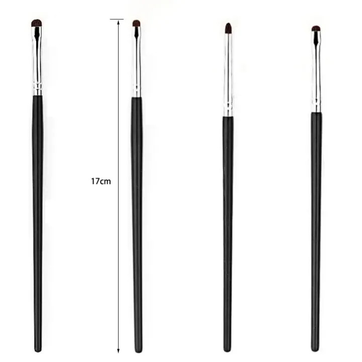 1%20Set%20Of%204%20Black%20Eye%20Detail%20Makeup%20Brushes%20Pony%20Hair%20Precision%20Eye%20Shadow%20Lying%20Silkworm%20Brightening%20Eyeliner%20Applicator%20Small%20-%20Image%206