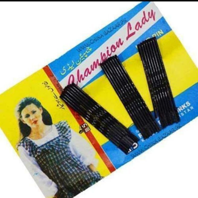 hair pin black pons champion pins Original PACK OF 6.