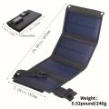 1pc USB  Solar Panel Portable Flexible Small Waterproof 5V Folding Solar Panels Cells For Mobile Phone Battery Charger. 