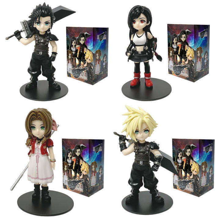 Anime 11-12cm Cloud Strife Tifa Lockhart Aerith Gainsborough Zack·Fair Figure Model PVC Toy Desktop Collection Accessories
