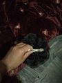 big organzahair bun clip under hijab in brown colour. 
