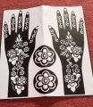 Bridal Design Mehndi Stencils (Full Sheet). 