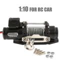 1/10 RC Crawler Metal Winch for SCX10 TRX4 D90 D110 TRX6 | Heavy Duty Electric Winch with Remote | Waterproof Upgraded Parts.