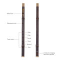 Professional Black Bamboo Dizi Flute Traditional Handmade Chinese Musical Woodwind Instrument Key of D Study Level. 