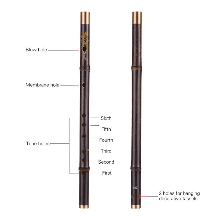 Professional%20Black%20Bamboo%20Dizi%20Flute%20Traditional%20Handmade%20Chinese%20Musical%20Woodwind%20Instrument%20Key%20of%20D%20Study%20Level%20-%20Image%206