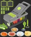 Genius Nicer Dicer Plus Salad Vegetable & Fruit Cutter - 12 in 1 Nicer Dicer Chooper Vegetable Cutter. 