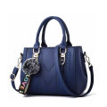 Embroidery Messenger Bags Women Leather Handbags Bags for Women Sac a Main Ladies hair ball Hand Bag. 