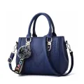 Embroidery Messenger Bags Women Leather Handbags Bags for Women Sac a Main Ladies hair ball Hand Bag. 