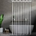 Transparent Bathroom Shower Curtain PEVA Waterproof Bathtub Curtains Easy Clean Wipe  Mildew Proof Shower Curtains with Hooks. 