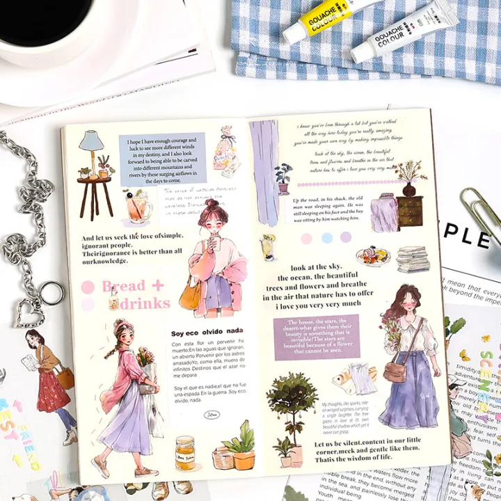 Mr.%20Paper%2020Pcs/bag%20Character%20Scenic%20Sticker%20Book%20Cute%20Stationery%20Stickers%20Handbook%20Material%20Stickers%20DIY%20Creative%20Decoration%20-%20Image%206