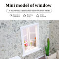 1/12 Dollhouse Wooden Window Frame Model Dollhouse Mini Furniture Decoration Toy Dolls House Micro Scene Construction Props. 