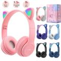 STN-28 Cute Cat Design Bluetooth Wireless Headphones, Deep Bass, FM Radio, SD Card Support, Built-in Mic, and Comfortable Design.