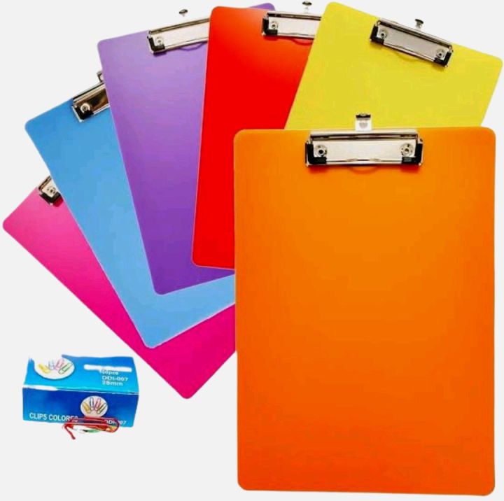 PVC%20Fiber%20Non%20Breakable%20Clip%20Board-%20Flexible%20Exam%20Board-%20School%20Board-%20Random%20Colors%20-%20Image%202