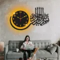 Decor Club Wooden 3D Wall Clock, DIY Quartz Hanging Watch for Home and Office Decor. 