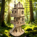 Wooden Treehouse 3D Puzzle Model DIY Construction Kit Creative Treehouse Building Set Home Decor Handcrafted Model. 