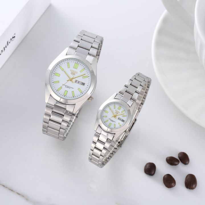 Senkq luminous stainless steel waterproof quartz metal watch for women and men couple watch waterproof 100% original 2203