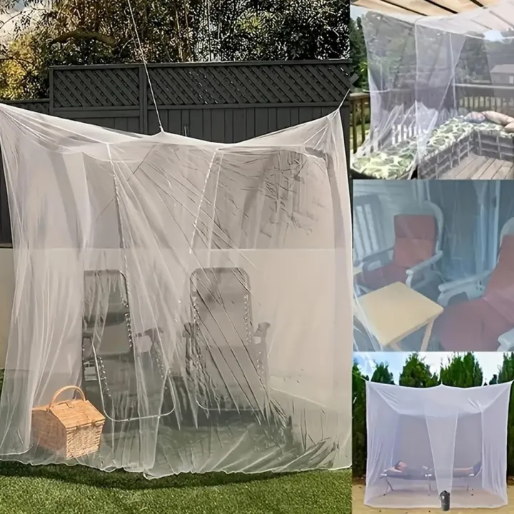 Camping%20Net%20White%20Mesh%20Portable%20Square%20Foldable%20Mosquito%20Control%20Mosquito%20Net%20Lightweight%20Outdoor%20Camping%20Tent%20Sleeping%20Summer%20-%20Image%204