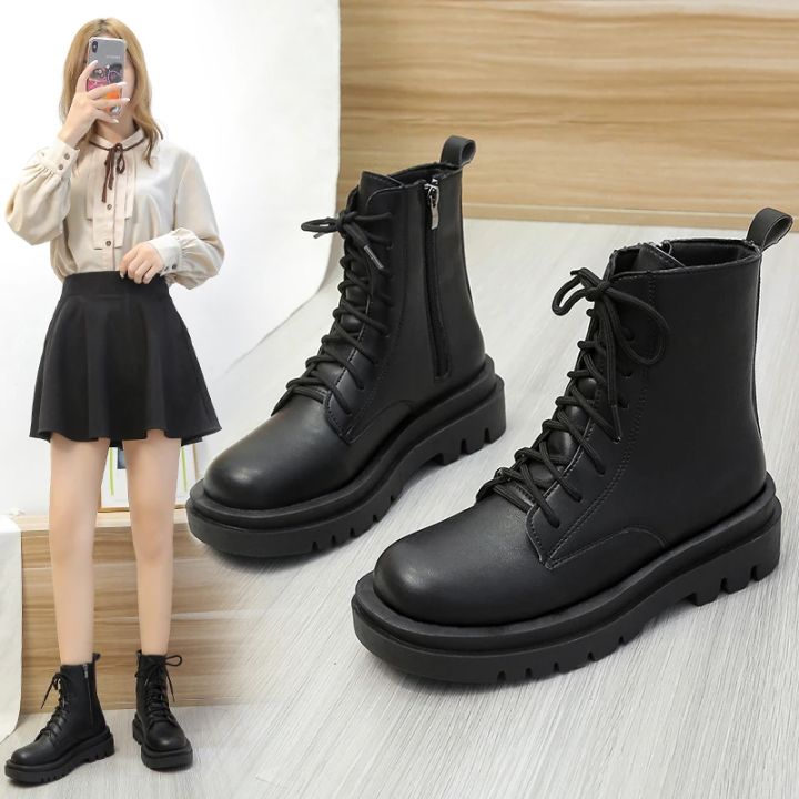 New%20Women's%20Platform%20Shoes%20Autumn%20Round%20Toe%20Side%20Zipper%20Ankle%20Boots%20for%20Women%20Casual%20Sneakers%20Outdoor%20Women's%20Platform%20Boots%20-%20Image%203