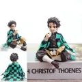 10-15cm Anime Demon Slayer Figure Kamado Tanjirou Nezuko Sitting Posture Action Figure PVC Model Doll Collection Toy Gift Kids. 