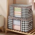 Visible Large Capacity Storage Box Portable Household Clothes Organizer With Handles Foldable Dustproof Quilt Zipper Container. 