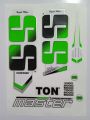 New 3D 2024 SS TON BLACK & GREEN MASTER Updated Edition Top Quality Cricket Bat Sticker For Professional Players. 